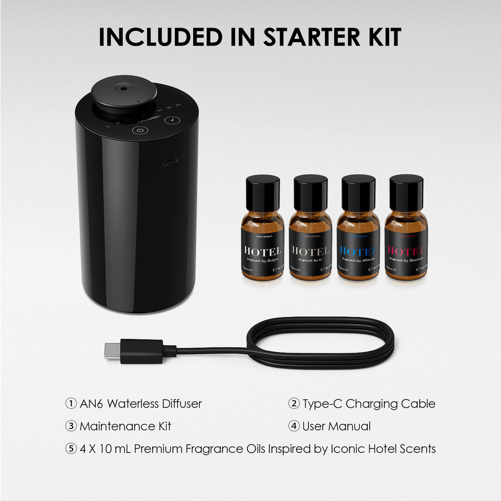 Airversa AN6 con cuatro aceites esenciales inspirados en hoteles