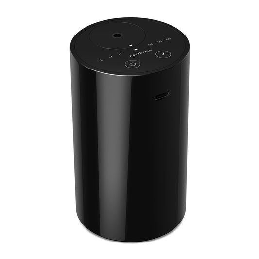 Airversa AN8 vista frontal en negro mostrando su diseño compacto y elegante y fácil uso
