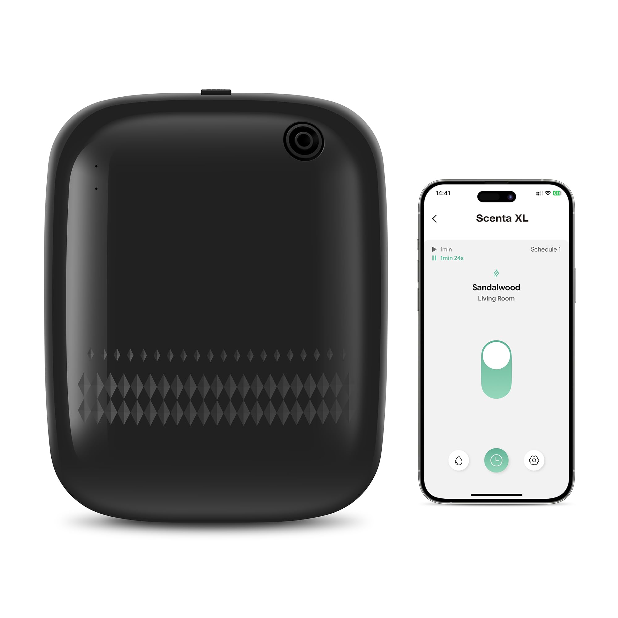 Airversa ANW vista frontal negra mostrando diseño elegante y discreto