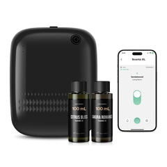 Airversa ANW vista frontal del difusor negro con diseño elegante y beneficio de estética profesional