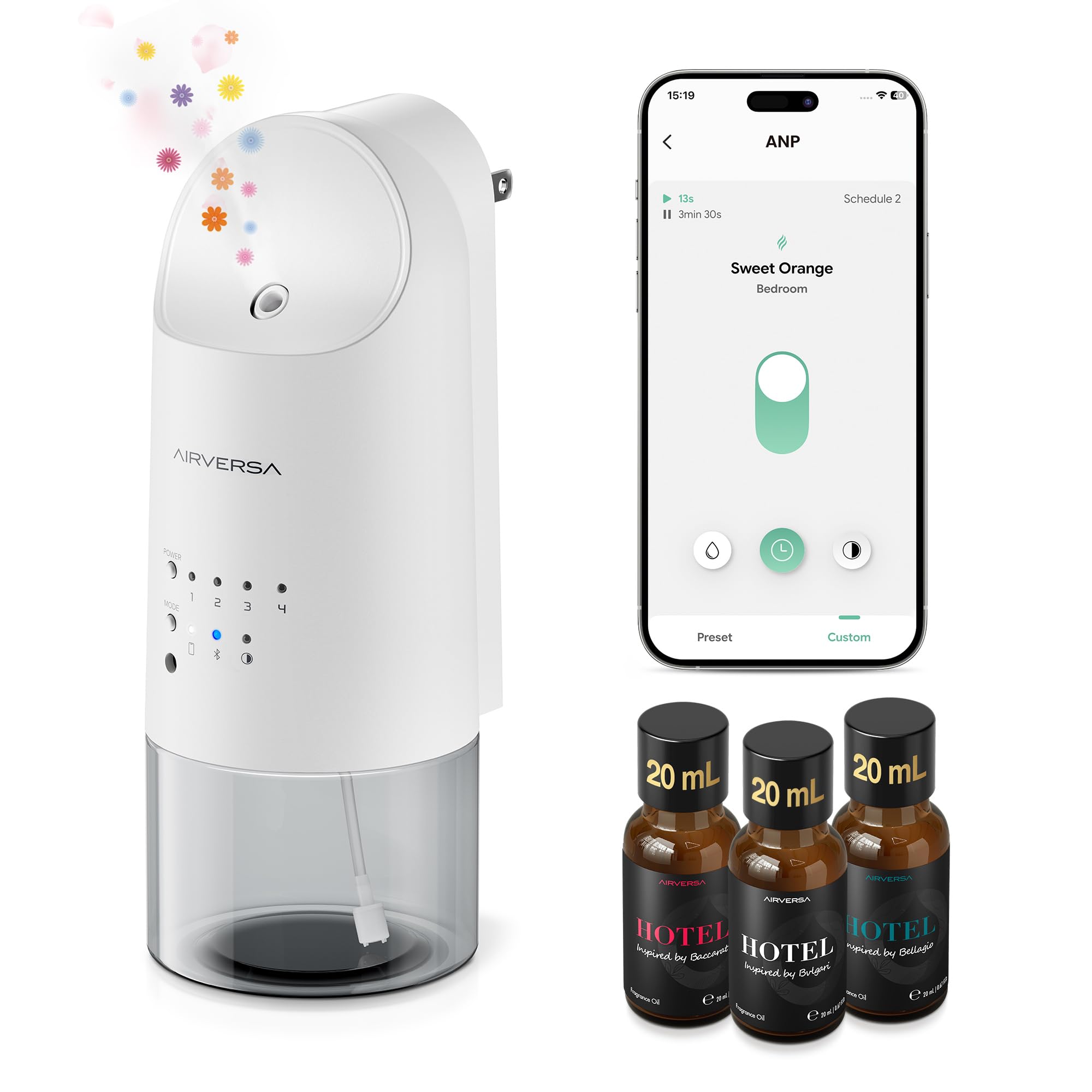 Airversa Scenta Plug vista frontal mostrando diseño compacto y fácil uso