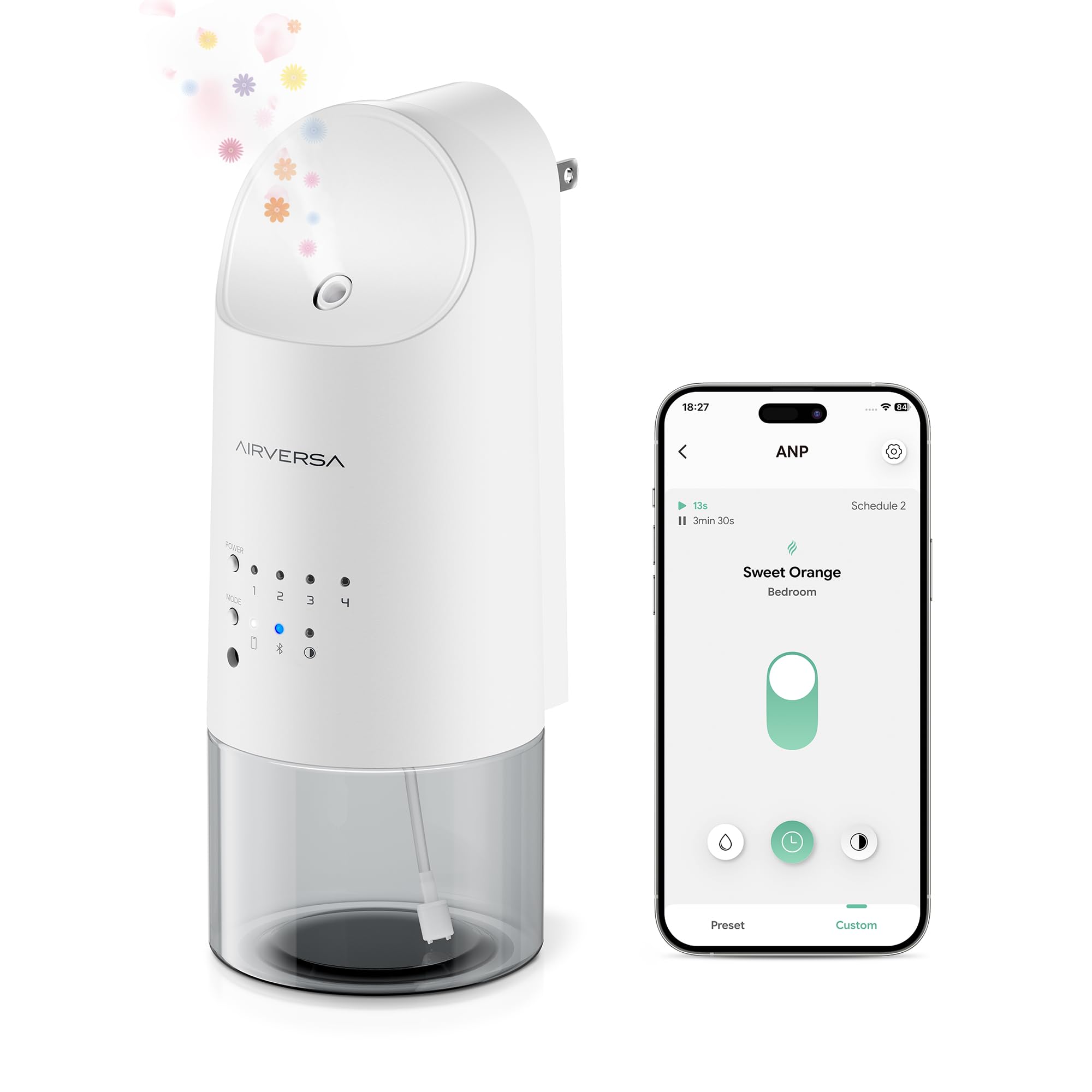 Airversa Scenta Plug frontal mostrando diseño minimalista y facilidad de uso