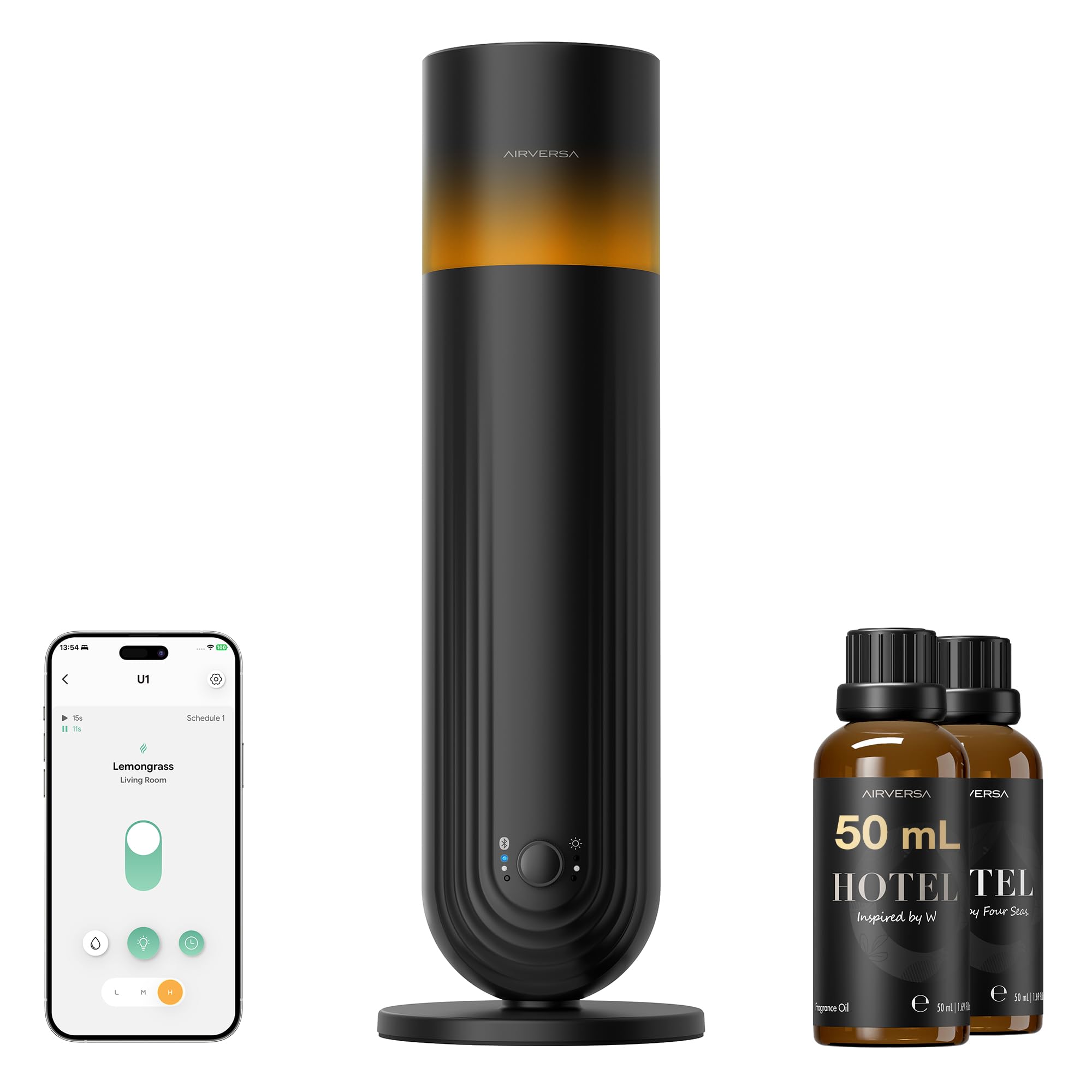 Airversa U1 frontal negro mostrando diseño elegante y ventaja estética