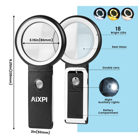 AIXPI detalle de lente de cristal que ofrece visión nítida