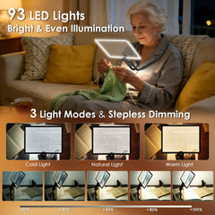 AIXPI panel de LEDs y botones indicando modos de luz y batería