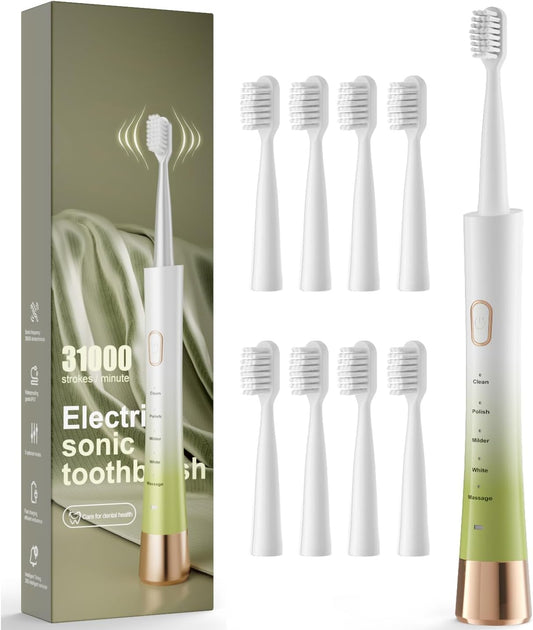 AJELU cepillo frontal degradado blanco verde, diseño atractivo y fácil uso