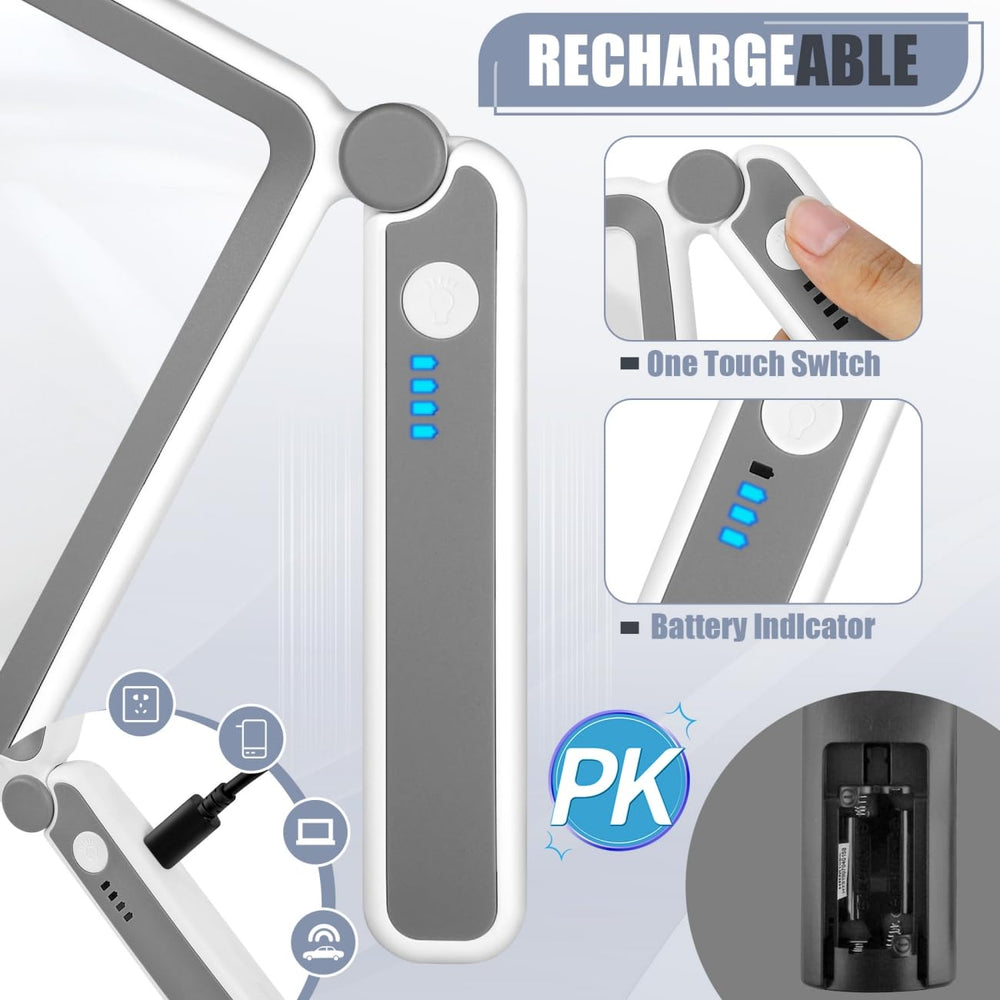 AKKYCVS lupa plegada dentro de su estuche para transporte seguro y compacto