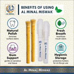 AL MINAL miswak sellado al vacío conserva frescura y humedad natural
