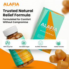 Alafia Naturals Miggummies primer plano de textura masticable y suave