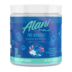 Alani Nu envase frontal Breezberry mostrando marca y sabor energizante