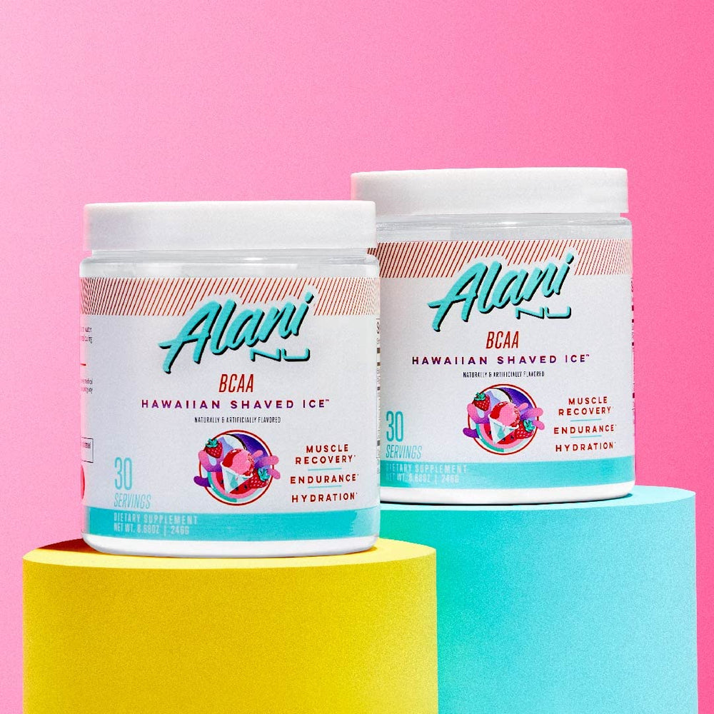 Alani Nu etiqueta nutricional y lista de ingredientes visibles claramente