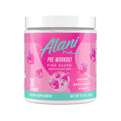 Alani Nu frasco frontal Pink Slush mostrando presentación y 30 servicios