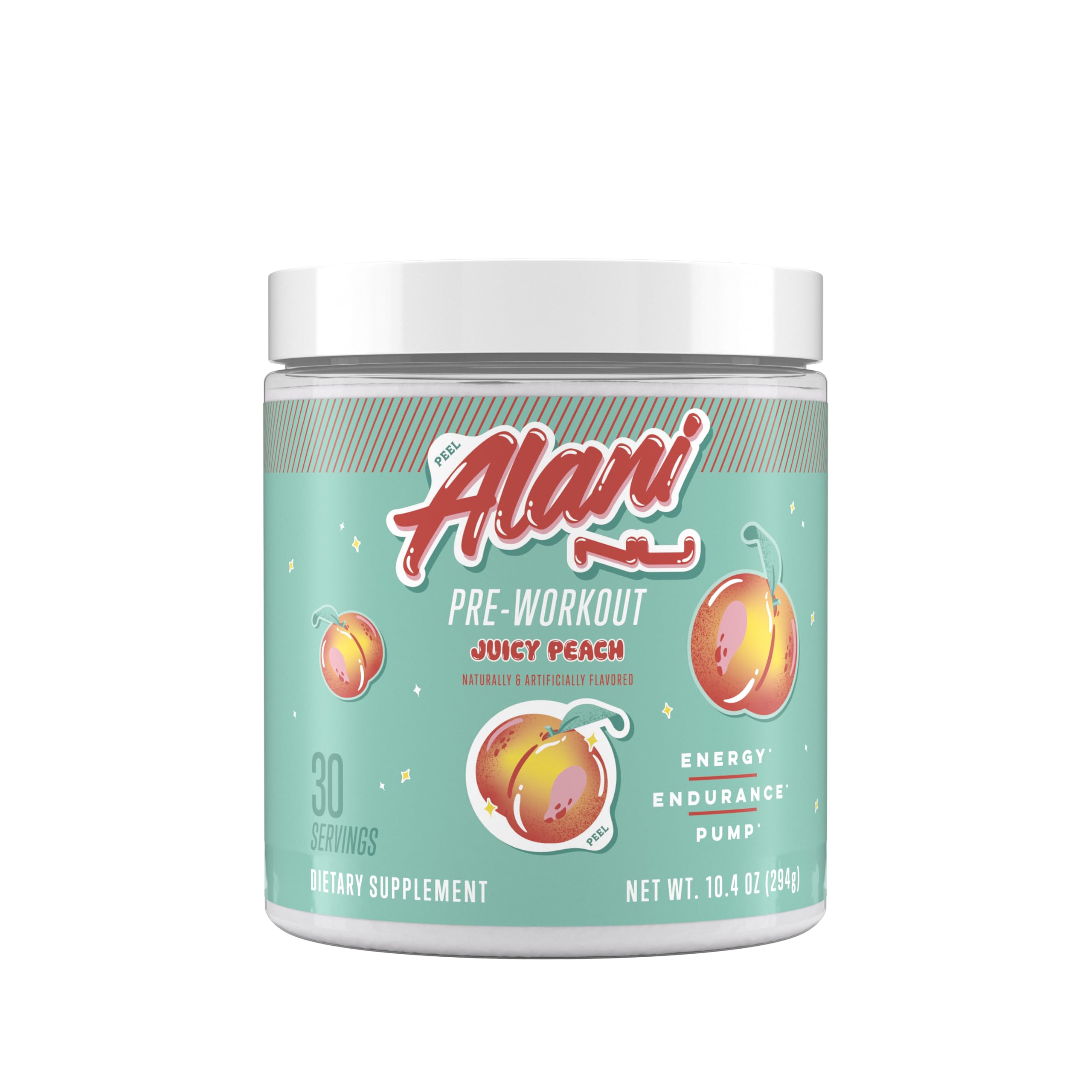 Alani Nu frente del envase mostrando diseño y 30 servicios, ideal para elegir sabor