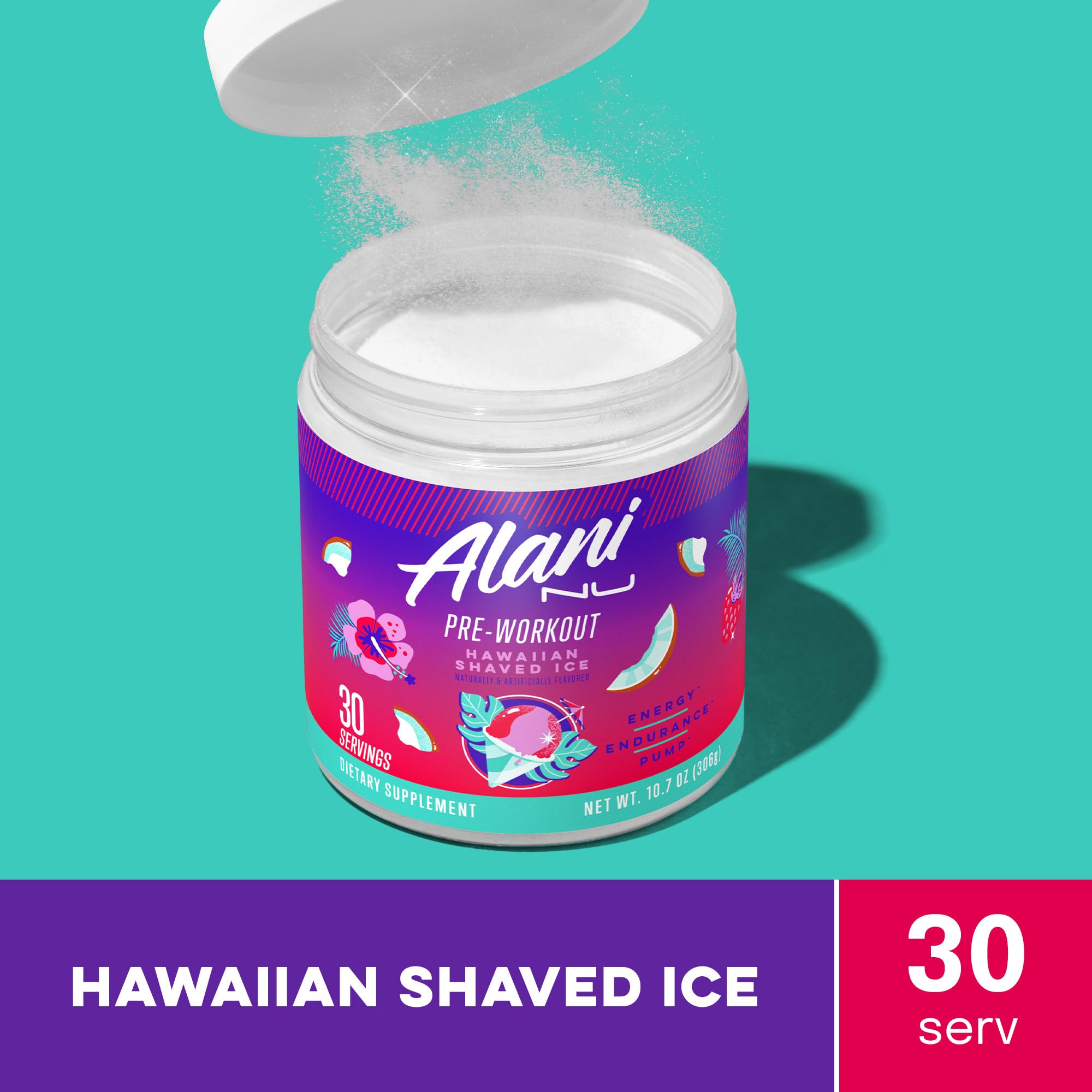 Polvo Alani Nu en cuchara destacando textura fina y mezcla fácil