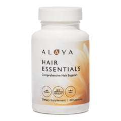 Alaya Naturals frasco frontal del suplemento mostrando diseño y dosis