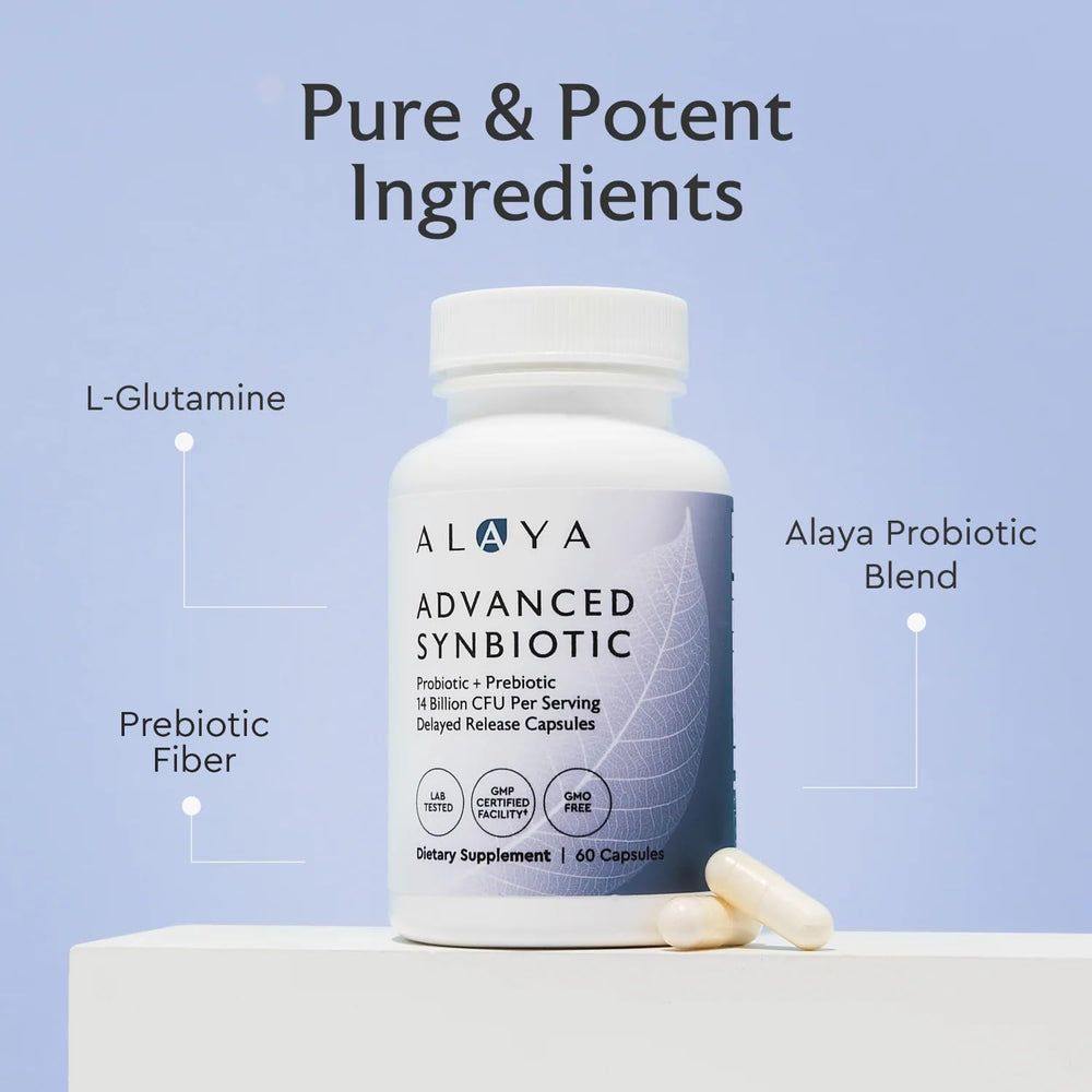 Alaya Naturals primer plano de cápsulas para apreciar textura y liberación retardada