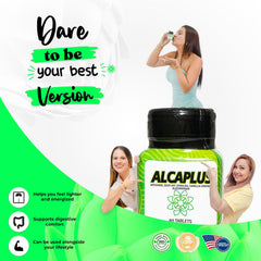 ALCAPLUS cápsula en mano para comparar tamaño y facilidad de ingesta