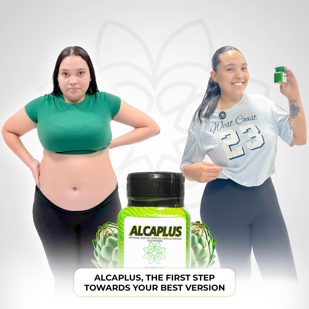 ALCAPLUS persona tomando cápsula con agua para mostrar uso diario