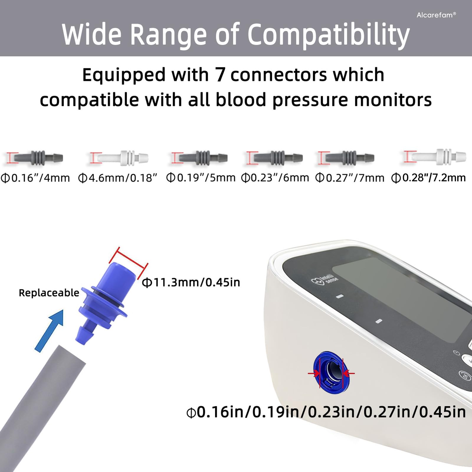 Alcarefam conjunto de siete conectores para mayor compatibilidad del monitor