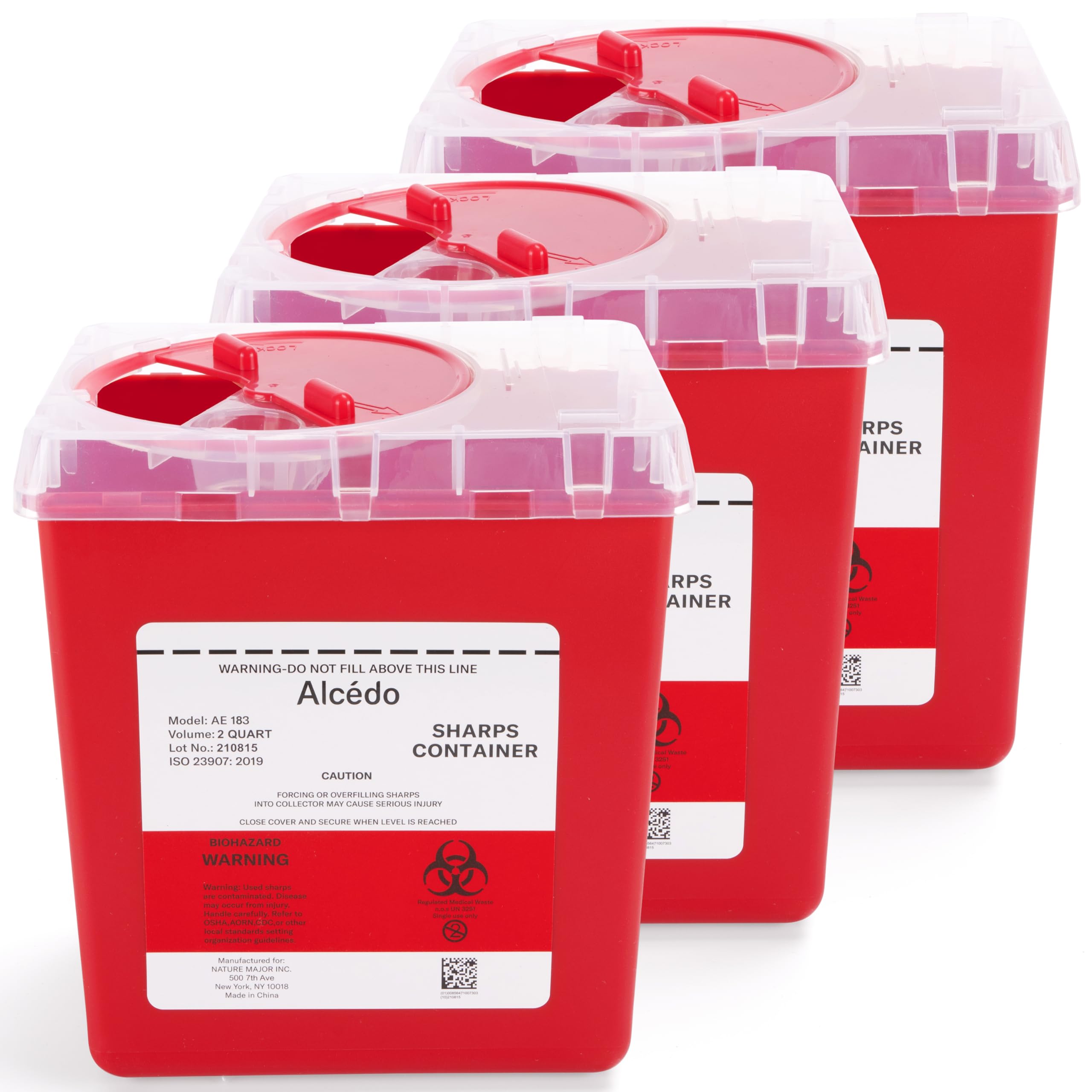 Alcedo contenedor 2 qt frente mostrando forma compacta y seguridad