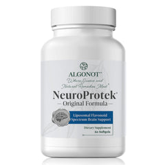 NeuroProtek de Algonot: cápsula liposomal con luteolina, posible apoyo a la función cerebral.