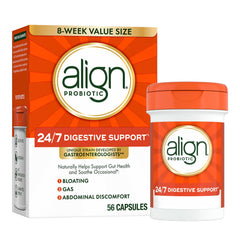 Align empaque frontal mostrando marca y beneficios clave