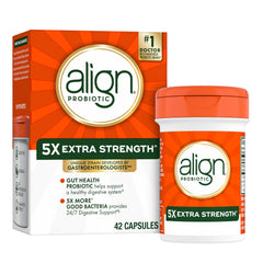 Align envase frontal de 42 cápsulas muestra conveniencia y suministro prolongado