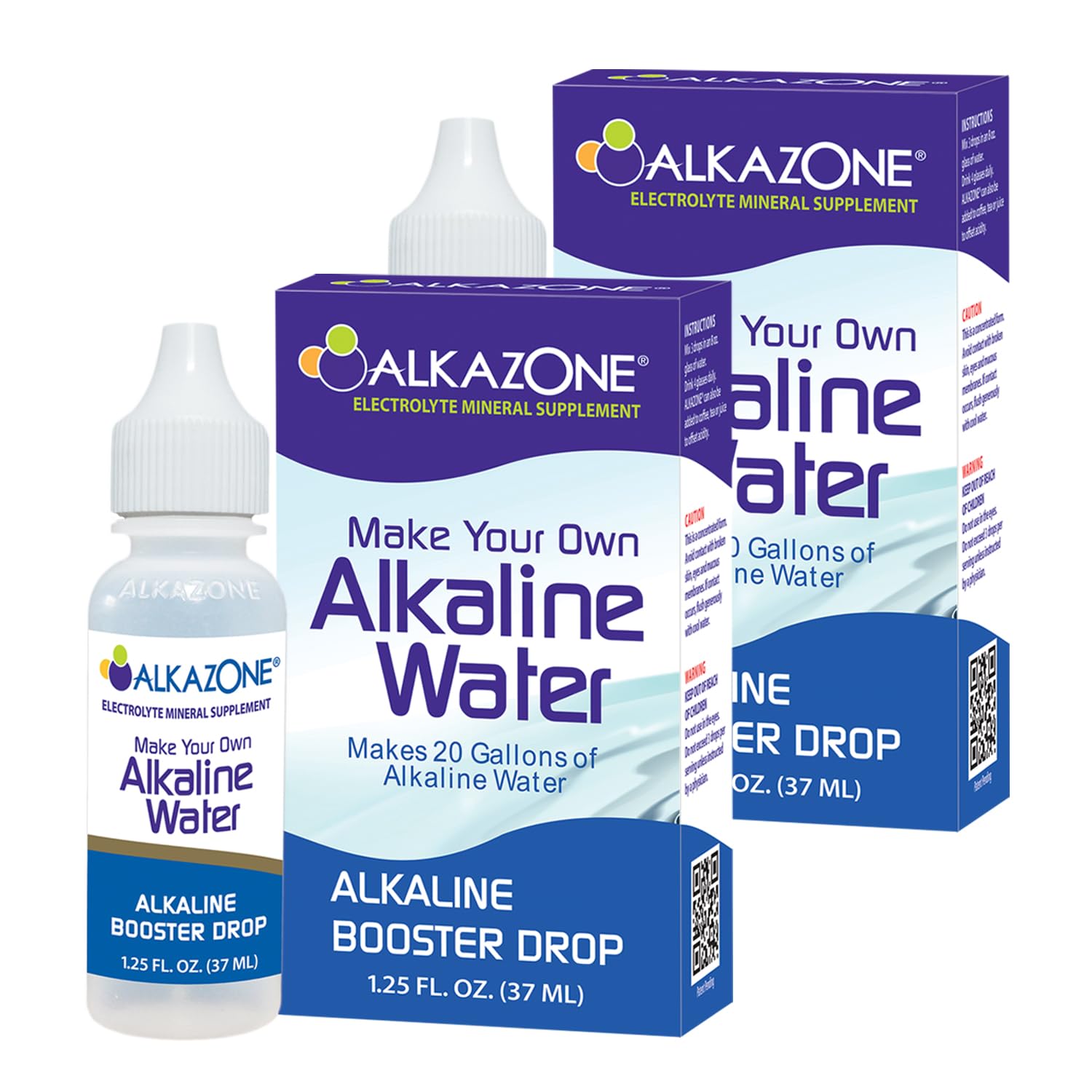 Alkazone frente del empaque mostrando el frasco y beneficio portátil