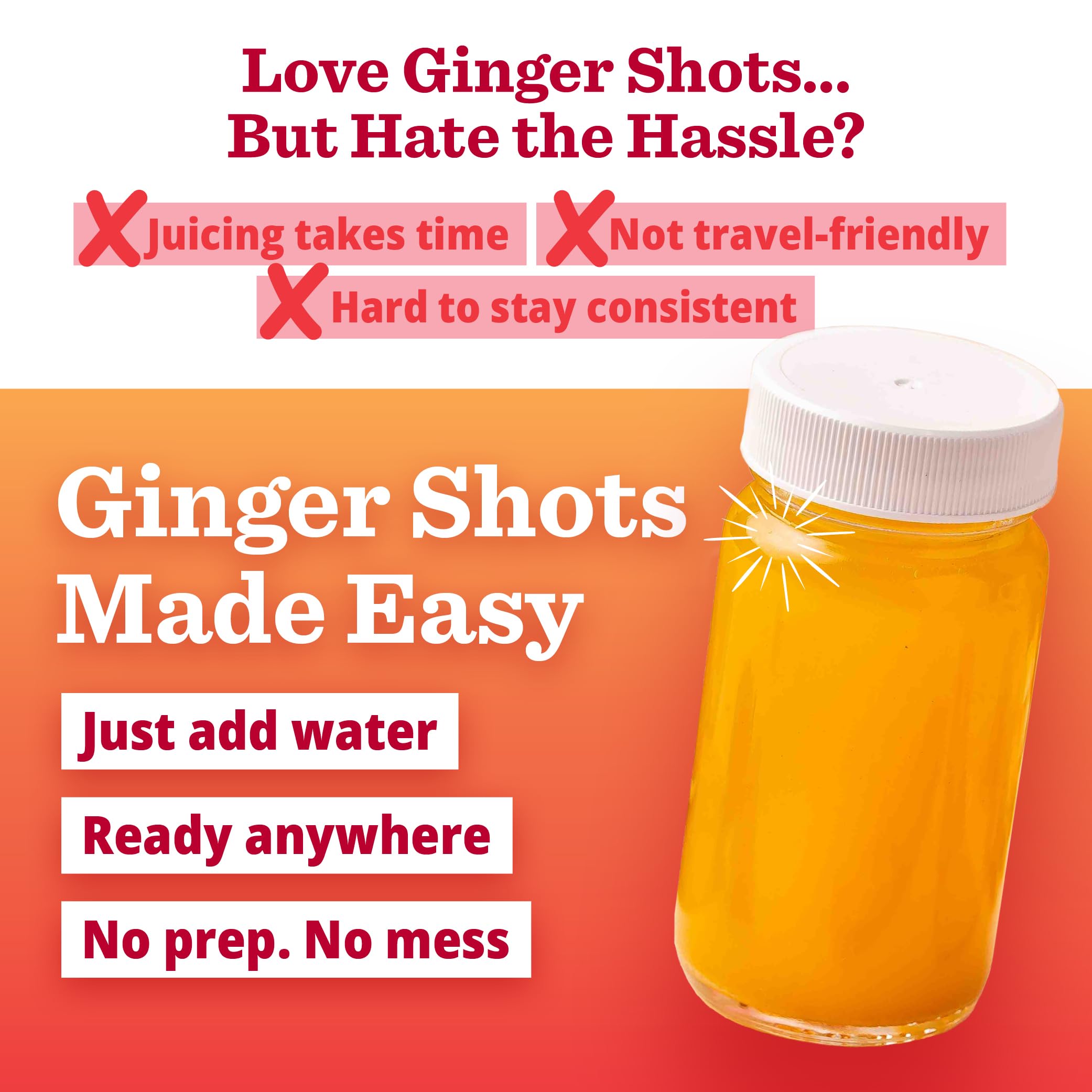 All About Juicing stick packs guardados en mochila mostrando portabilidad