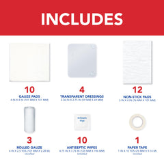 All Health primer plano de gasas estériles mostrando textura y absorción