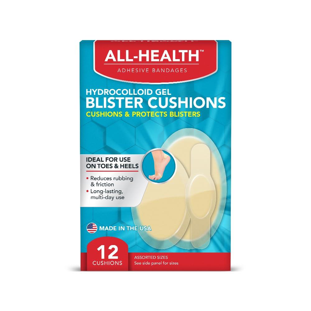 All Health frente del empaque mostrando 12 protectores para ampollas, protección inmediata