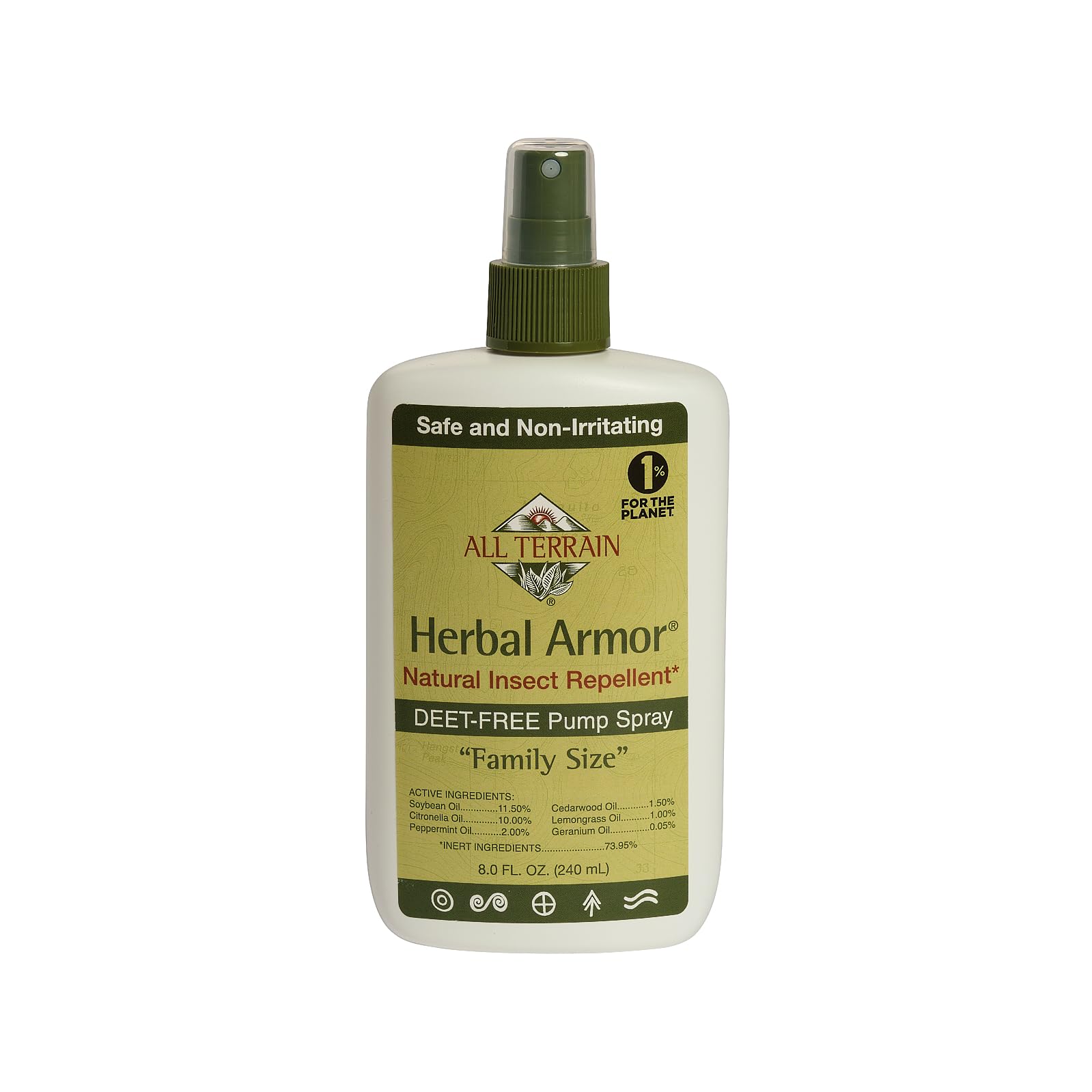 All Terrain Herbal Armor frontal mostrando el envase y beneficio portátil