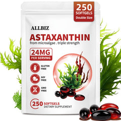ALLBIZ frasco frontal mostrando 250 cápsulas, conservación práctica
