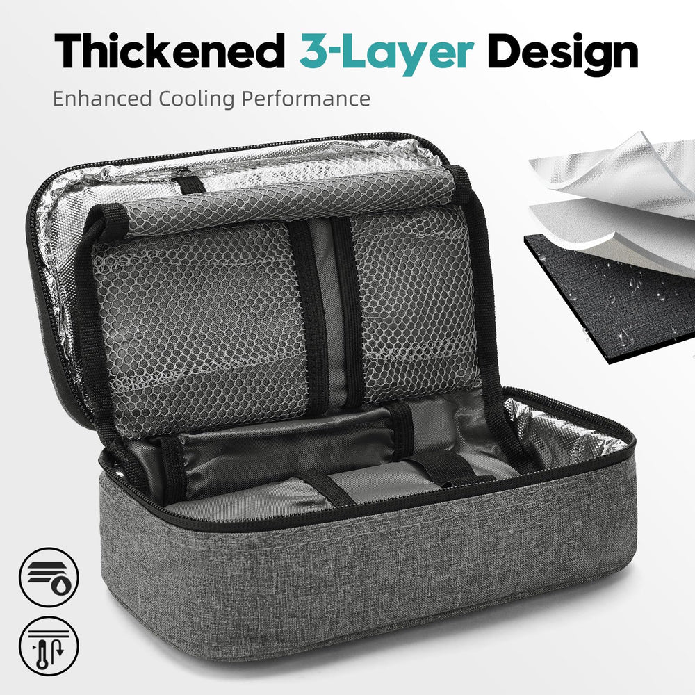 ALLCAMP funda dentro de una mochila ideal para viajar y conservar medicamentos
