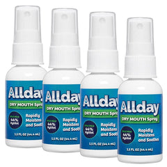Allday spray frente pack de 4 botellas, solución práctica para hidratación rápida