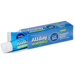Allday gel saliendo del tubo mostrando textura espesa, hidratación duradera