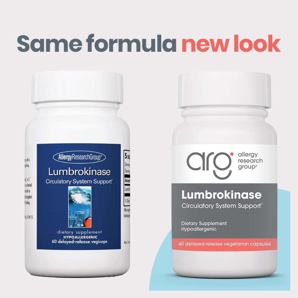 ARG Lumbroquinasa: cápsula de 32 mg para soporte circulatorio diario