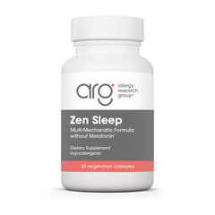 Allergy Research Group envase frontal de ARG Zen Sleep mostrando la etiqueta clara y beneficios
