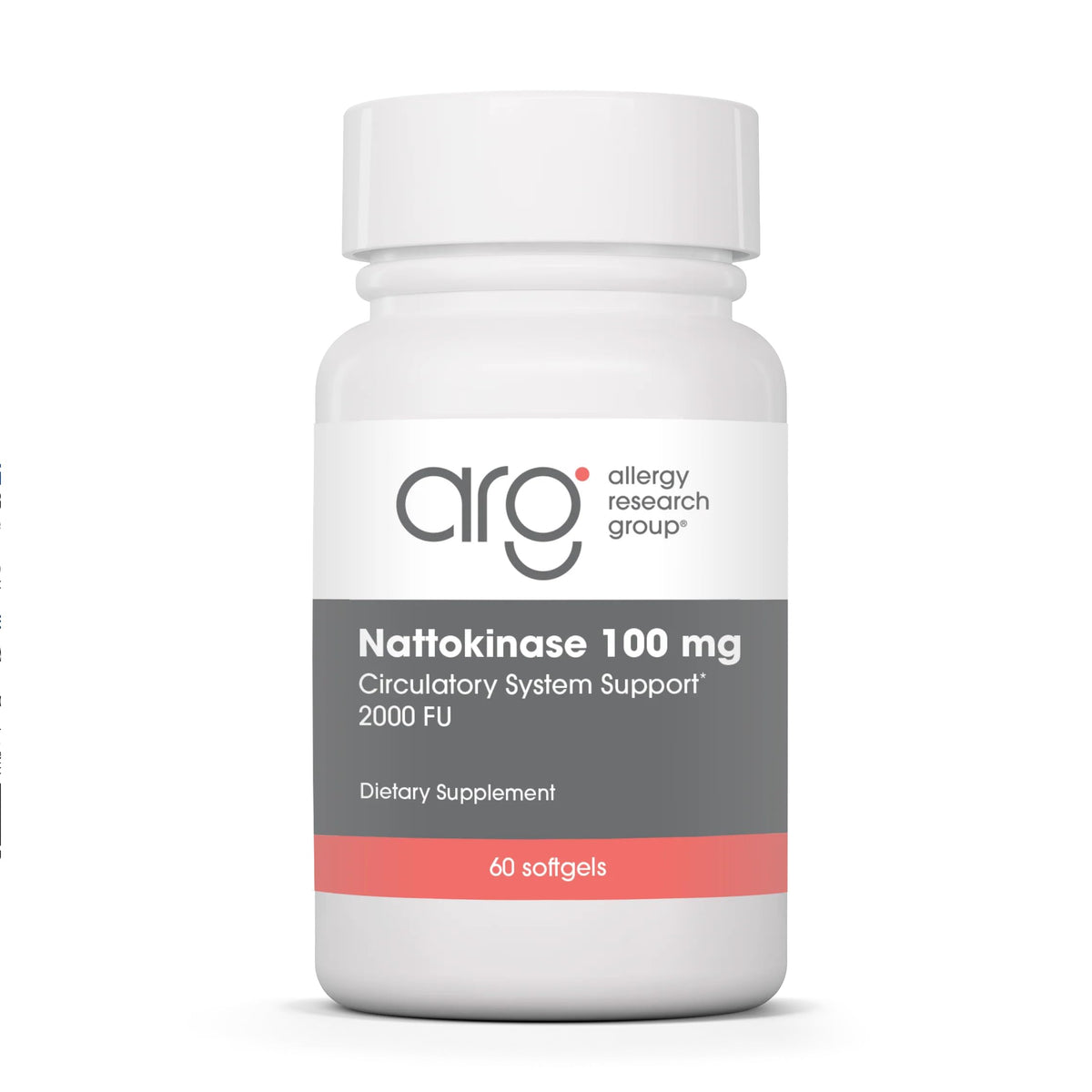 Allergy Research Group frasco frontal mostrando etiqueta y beneficio circulatorio