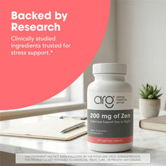 Allergy Research Group suplemento en escritorio para calma y productividad