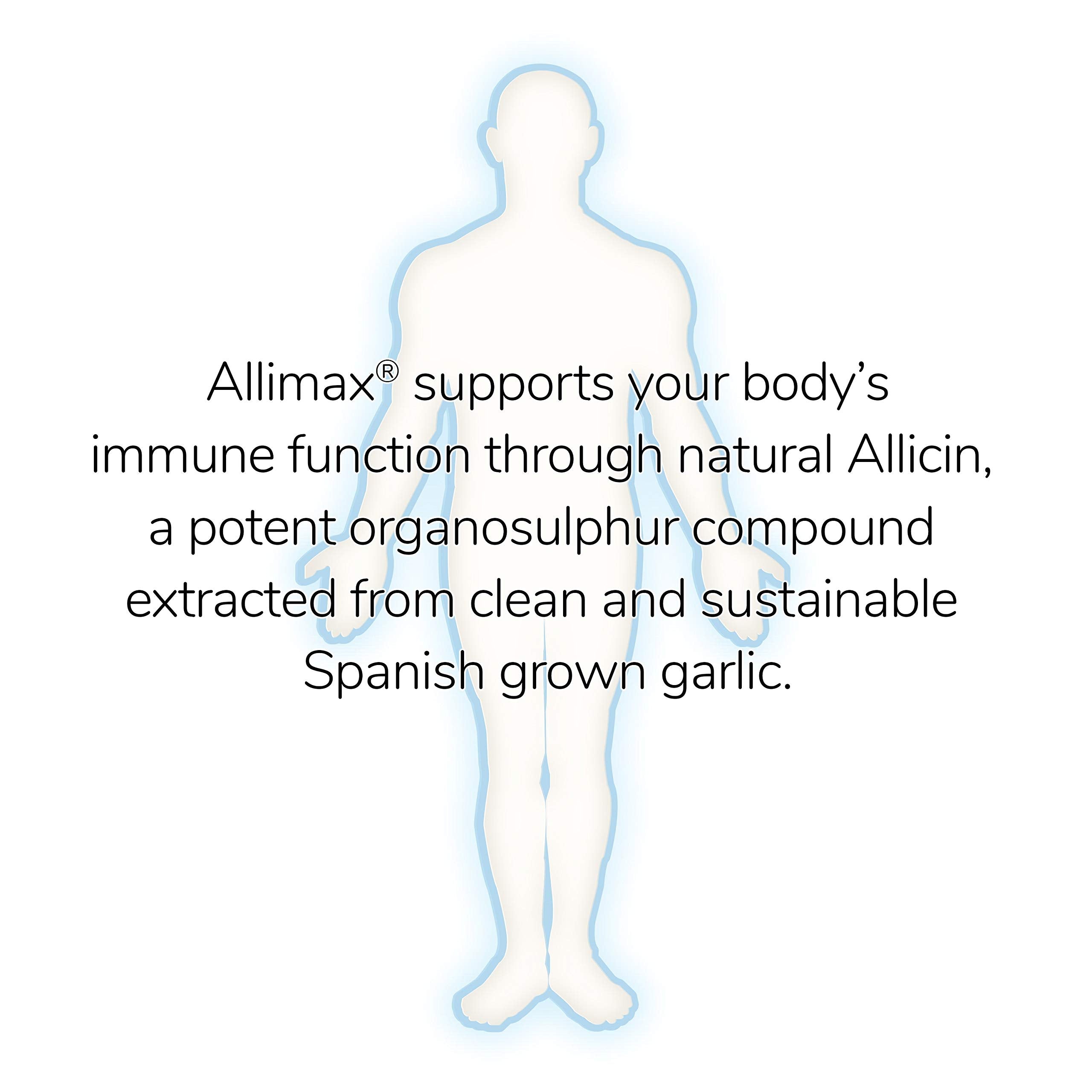 ALLIMAX cápsula abierta mostrando textura del contenido y estabilidad