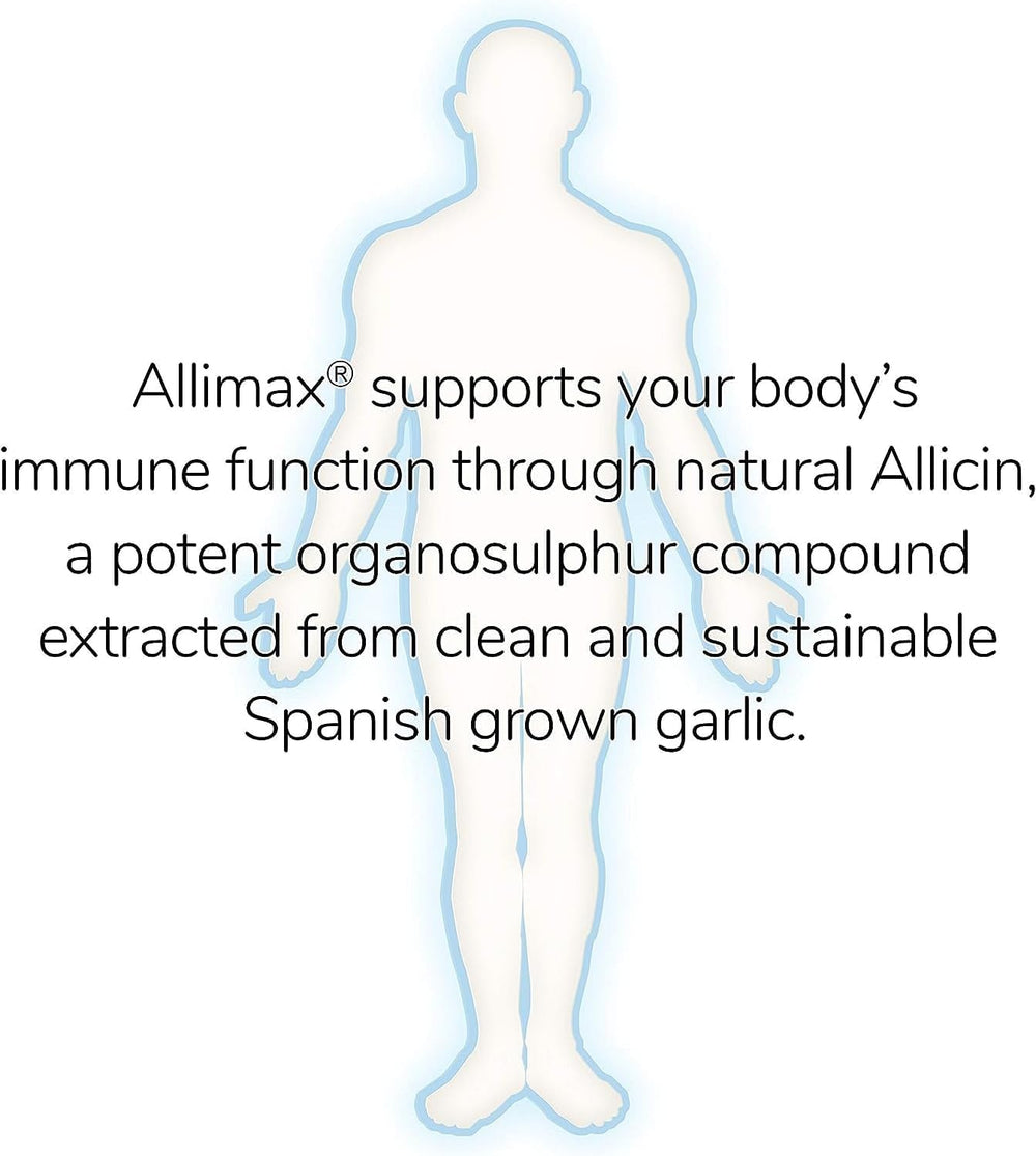 ALLIMAX cápsulas dentro del frasco abiertas, evidencia de presentación y conservación