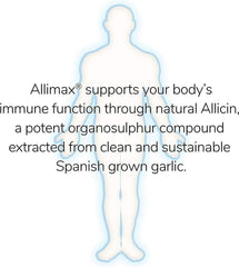 ALLIMAX cápsulas dentro del frasco abiertas, evidencia de presentación y conservación