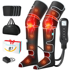 ALLJOY vista frontal del masajeador de piernas mostrando diseño y beneficios ergonómicos