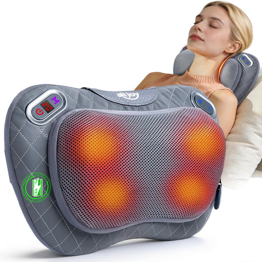 ALLJOY vista frontal del masajeador mostrando diseño ergonómico y facilidad de uso