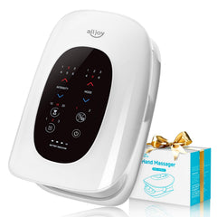 ALLJOY vista frontal del masajeador mostrando ajuste cómodo y control táctil