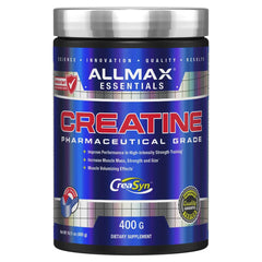 ALLMAX envase frontal de creatina pura, claridad y confianza