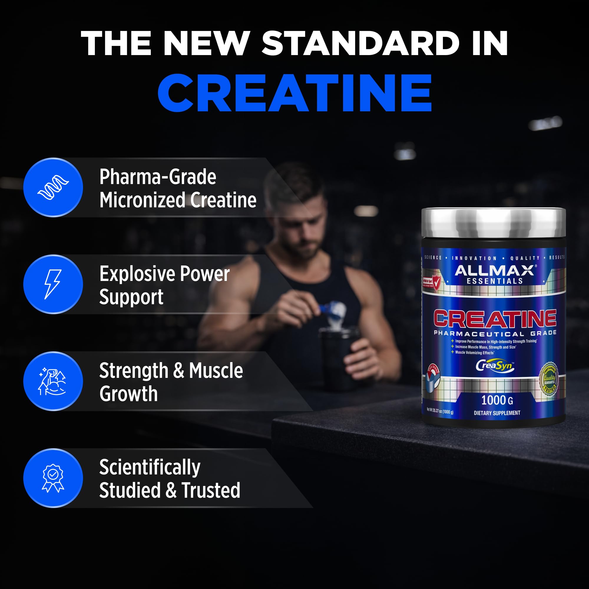 ALLMAX polvo mezclado en batido, integración suave y absorción eficiente