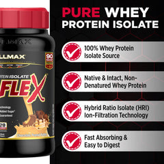 ALLMAX primer plano del polvo mostrando textura fina y mezcla fácil