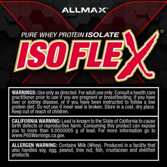 ALLMAX ISOFLEX batido de vainilla en vaso con receta nutritiva y sabrosa